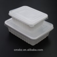 Take away white plastic container frozen food box packaging