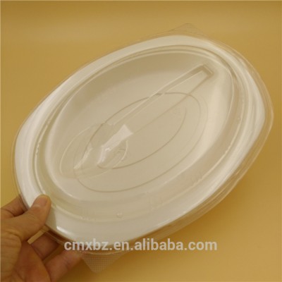 Oval disposable plastic packaging pasta box pasta bowl